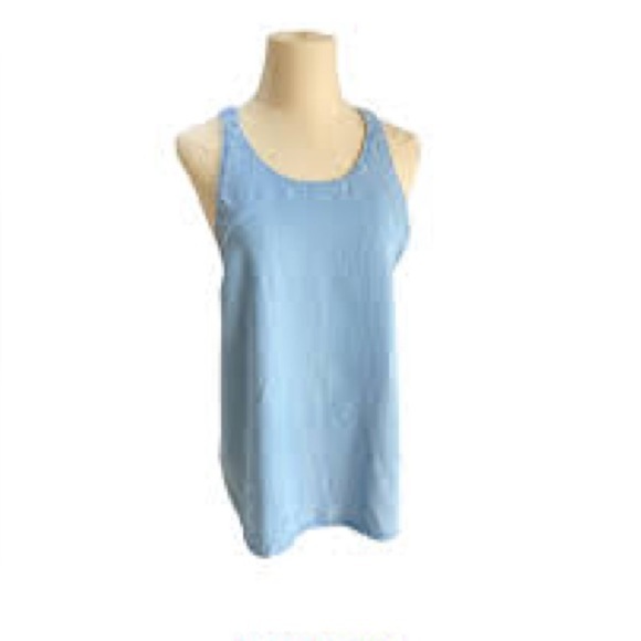 MNG by Mango Denim Cross back Tank size SM EUC - Picture 1 of 5